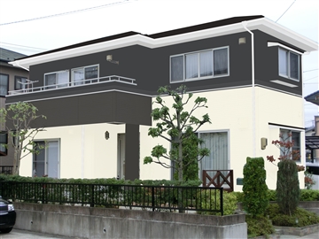家 外観 色 シュミレーション - 洋風住宅の外壁塗装・屋根塗り替えのカラーシミュレーション 小林塗装