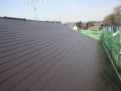 施工後　スレート屋根　塗替え　塗装