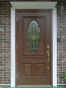木製玄関ドア　塗装前