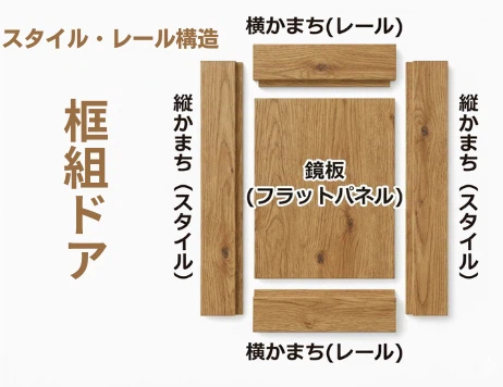 框組の分解説明の画像